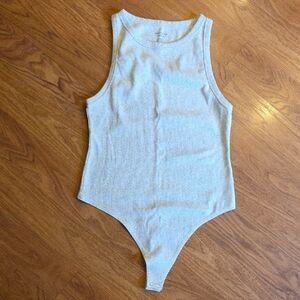 American Eagle Outfitters Light Gray Tank Bodysuit NEVER WORN - Size XL